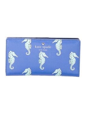 kate spade Blue Seahorse Continental Wallet